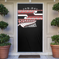 New Zealand Christmas Door Cover Funny Santa Claus Haka Dance with Tukutuku