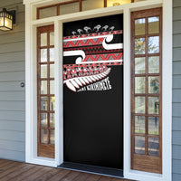 New Zealand Christmas Door Cover Funny Santa Claus Haka Dance with Tukutuku