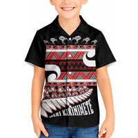 New Zealand Christmas Hawaiian Shirt Funny Santa Claus Haka Dance with Tukutuku