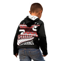 New Zealand Christmas Kid Hoodie Funny Santa Claus Haka Dance with Tukutuku