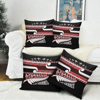 New Zealand Christmas Pillow Cover Funny Santa Claus Haka Dance with Tukutuku