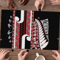 New Zealand Christmas Puzzle Funny Santa Claus Haka Dance with Tukutuku