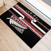 New Zealand Christmas Rubber Doormat Funny Santa Claus Haka Dance with Tukutuku