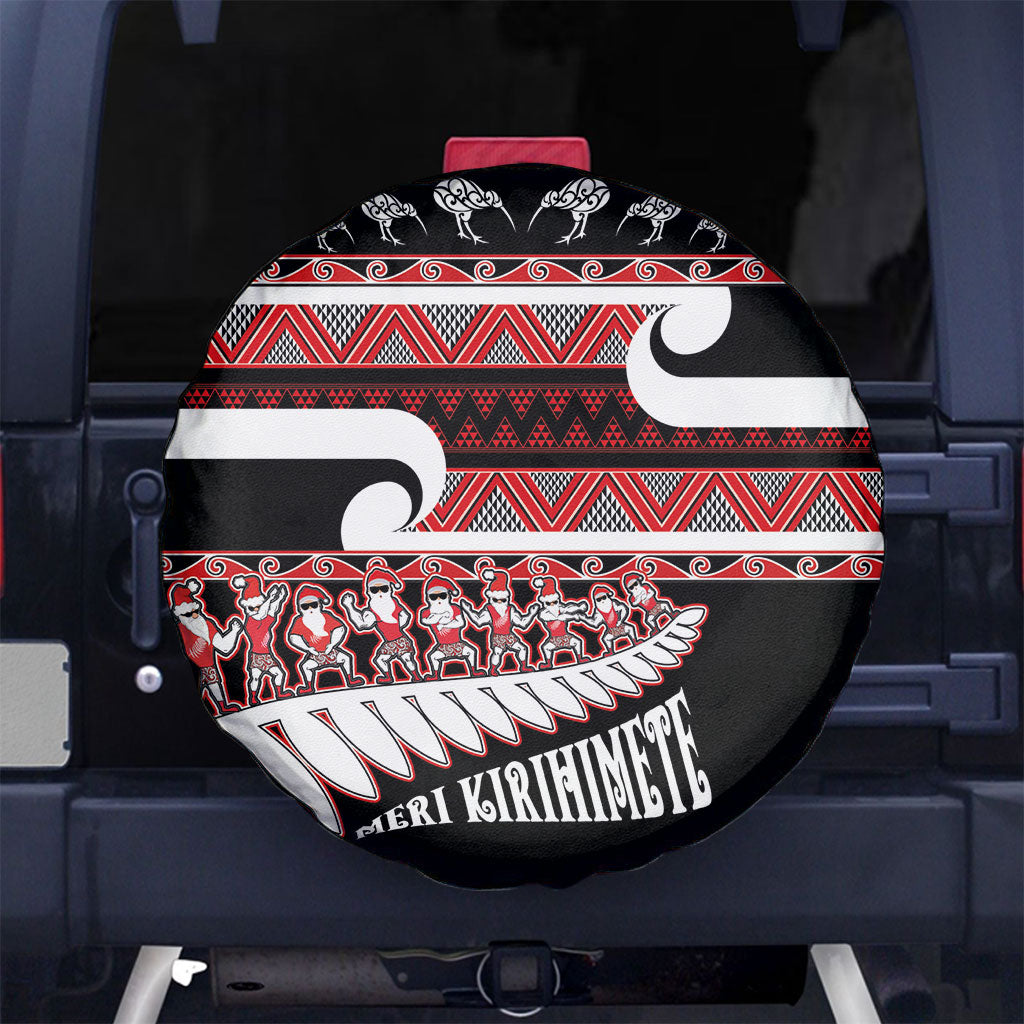 New Zealand Christmas Spare Tire Cover Funny Santa Claus Haka Dance with Tukutuku
