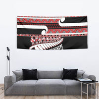 New Zealand Christmas Tapestry Funny Santa Claus Haka Dance with Tukutuku
