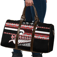 New Zealand Christmas Travel Bag Funny Santa Claus Haka Dance with Tukutuku