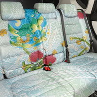 Japanese and Hawaiian Culture Fusion Back Car Seat Cover Irezumi with Turtles and Lei Kakau Pattern Fresh Vibe