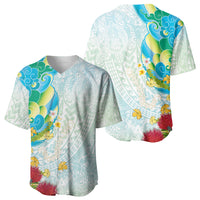 Japanese and Hawaiian Culture Fusion Baseball Jersey Irezumi with Turtles and Lei Kakau Pattern Fresh Vibe