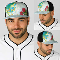 Japanese and Hawaiian Culture Fusion Baseball Net Cap Irezumi with Turtles and Lei Kakau Pattern Fresh Vibe