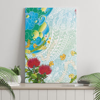 Japanese and Hawaiian Culture Fusion Canvas Wall Art Irezumi with Turtles and Lei Kakau Pattern Fresh Vibe