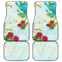 Japanese and Hawaiian Culture Fusion Car Mats Irezumi with Turtles and Lei Kakau Pattern Fresh Vibe