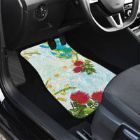 Japanese and Hawaiian Culture Fusion Car Mats Irezumi with Turtles and Lei Kakau Pattern Fresh Vibe