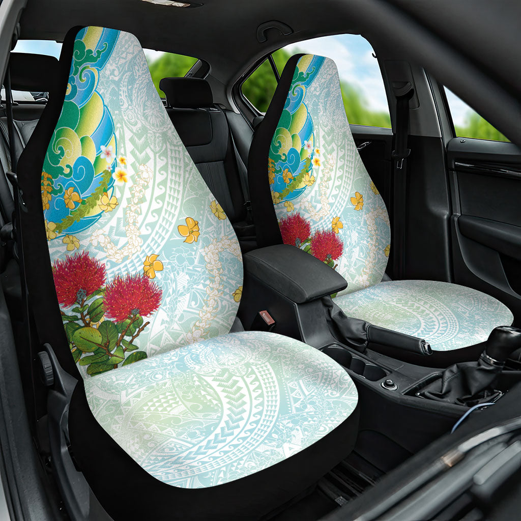 Japanese and Hawaiian Culture Fusion Car Seat Cover Irezumi with Turtles and Lei Kakau Pattern Fresh Vibe