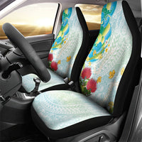 Japanese and Hawaiian Culture Fusion Car Seat Cover Irezumi with Turtles and Lei Kakau Pattern Fresh Vibe