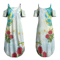 Japanese and Hawaiian Culture Fusion Couples Matching Summer Maxi Dress and Hawaiian Shirt Irezumi with Turtles and Lei Kakau Pattern Fresh Vibe