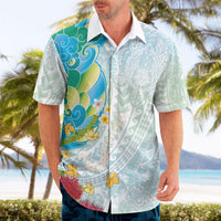 Japanese and Hawaiian Culture Fusion Hawaiian Shirt Irezumi with Turtles and Lei Kakau Pattern Fresh Vibe