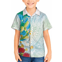 Japanese and Hawaiian Culture Fusion Hawaiian Shirt Irezumi with Turtles and Lei Kakau Pattern Fresh Vibe