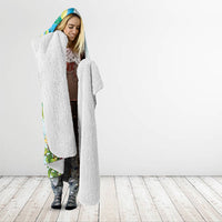 Japanese and Hawaiian Culture Fusion Hooded Blanket Irezumi with Turtles and Lei Kakau Pattern Fresh Vibe