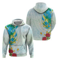 Japanese and Hawaiian Culture Fusion Hoodie Irezumi with Turtles and Lei Kakau Pattern Fresh Vibe