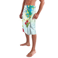 Japanese and Hawaiian Culture Fusion Lavalava Irezumi with Turtles and Lei Kakau Pattern Fresh Vibe