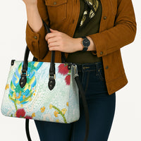 Japanese and Hawaiian Culture Fusion Leather Bag Irezumi with Turtles and Lei Kakau Pattern Fresh Vibe