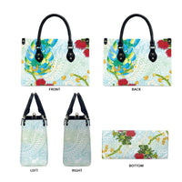 Japanese and Hawaiian Culture Fusion Leather Bag Irezumi with Turtles and Lei Kakau Pattern Fresh Vibe