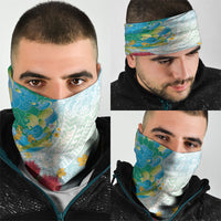 Japanese and Hawaiian Culture Fusion Neck Gaiter Irezumi with Turtles and Lei Kakau Pattern Fresh Vibe