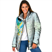 Japanese and Hawaiian Culture Fusion Padded Jacket Irezumi with Turtles and Lei Kakau Pattern Fresh Vibe