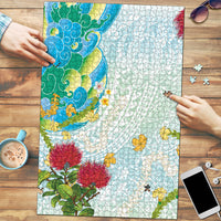 Japanese and Hawaiian Culture Fusion Puzzle Irezumi with Turtles and Lei Kakau Pattern Fresh Vibe