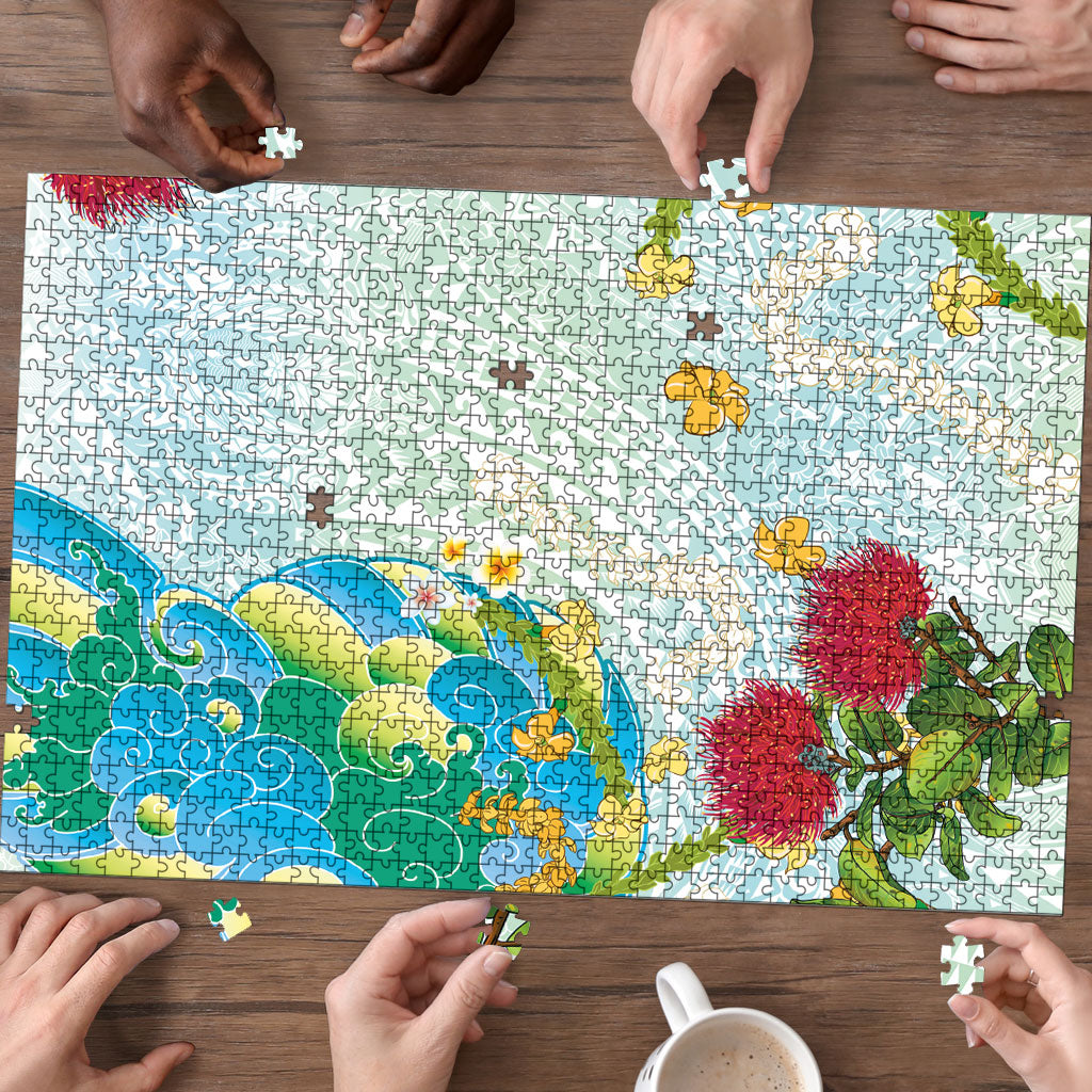 Japanese and Hawaiian Culture Fusion Puzzle Irezumi with Turtles and Lei Kakau Pattern Fresh Vibe