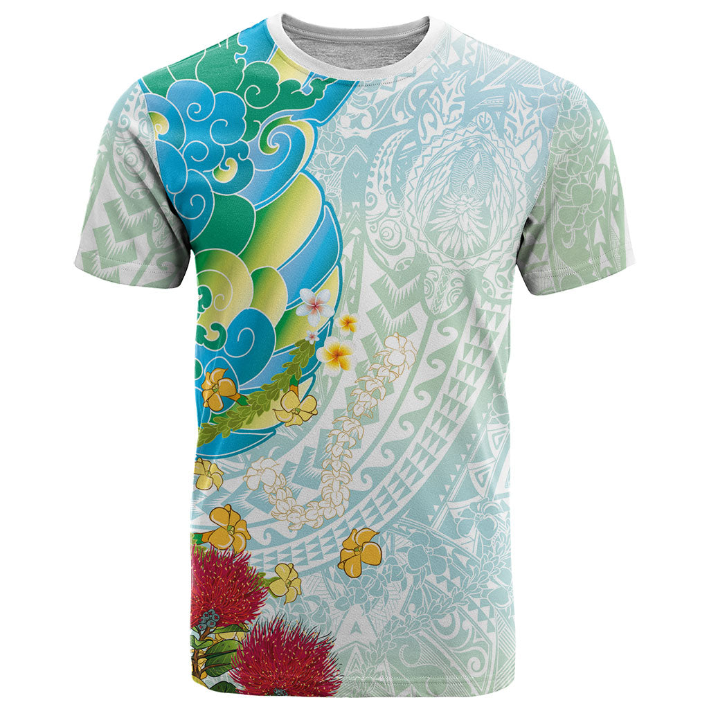 Japanese and Hawaiian Culture Fusion T Shirt Irezumi with Turtles and Lei Kakau Pattern Fresh Vibe