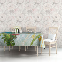 Japanese and Hawaiian Culture Fusion Tablecloth Irezumi with Turtles and Lei Kakau Pattern Fresh Vibe