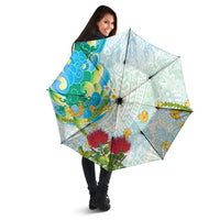 Japanese and Hawaiian Culture Fusion Umbrella Irezumi with Turtles and Lei Kakau Pattern Fresh Vibe