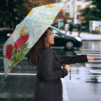 Japanese and Hawaiian Culture Fusion Umbrella Irezumi with Turtles and Lei Kakau Pattern Fresh Vibe