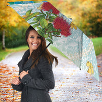 Japanese and Hawaiian Culture Fusion Umbrella Irezumi with Turtles and Lei Kakau Pattern Fresh Vibe