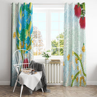 Japanese and Hawaiian Culture Fusion Window Curtain Irezumi with Turtles and Lei Kakau Pattern Fresh Vibe