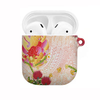 Japanese and Hawaiian Culture Fusion AirPods Case Irezumi with Turtles and Lei Kakau Pattern Sunset Vibe