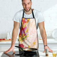Japanese and Hawaiian Culture Fusion Apron Irezumi with Turtles and Lei Kakau Pattern Sunset Vibe