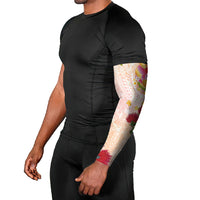 Japanese and Hawaiian Culture Fusion Arm Sleeves Irezumi with Turtles and Lei Kakau Pattern Sunset Vibe