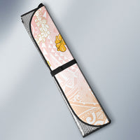 Japanese and Hawaiian Culture Fusion Auto Sun Shade Irezumi with Turtles and Lei Kakau Pattern Sunset Vibe