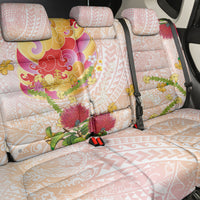 Japanese and Hawaiian Culture Fusion Back Car Seat Cover Irezumi with Turtles and Lei Kakau Pattern Sunset Vibe