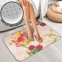 Japanese and Hawaiian Culture Fusion Bathroom Set Irezumi with Turtles and Lei Kakau Pattern Sunset Vibe