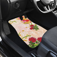Japanese and Hawaiian Culture Fusion Car Mats Irezumi with Turtles and Lei Kakau Pattern Sunset Vibe