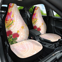 Japanese and Hawaiian Culture Fusion Car Seat Cover Irezumi with Turtles and Lei Kakau Pattern Sunset Vibe