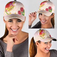 Japanese and Hawaiian Culture Fusion Classic Cap Irezumi with Turtles and Lei Kakau Pattern Sunset Vibe