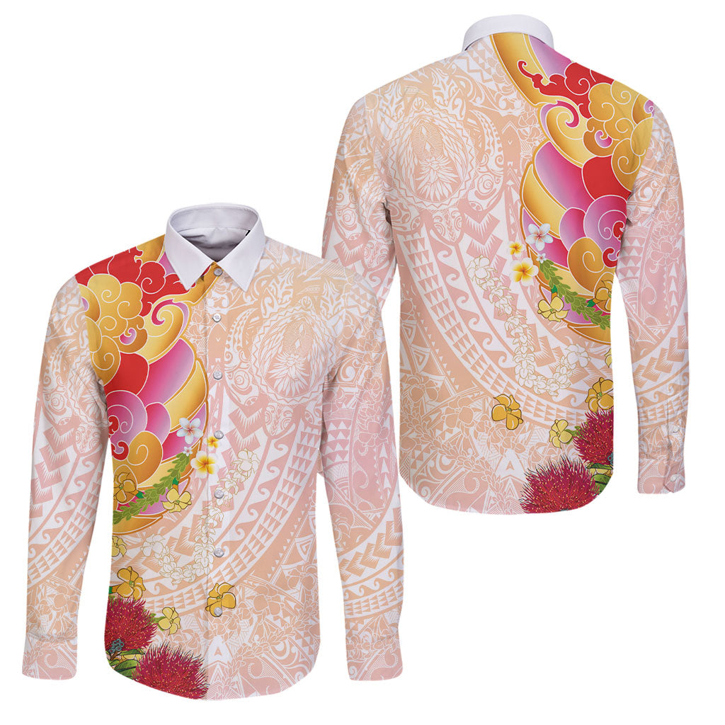 Japanese and Hawaiian Culture Fusion Family Matching Tank Maxi Dress and Hawaiian Shirt Irezumi with Turtles and Lei Kakau Pattern Sunset Vibe