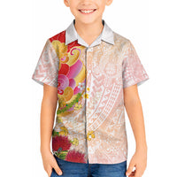Japanese and Hawaiian Culture Fusion Hawaiian Shirt Irezumi with Turtles and Lei Kakau Pattern Sunset Vibe