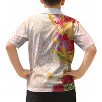 Japanese and Hawaiian Culture Fusion Hawaiian Shirt Irezumi with Turtles and Lei Kakau Pattern Sunset Vibe