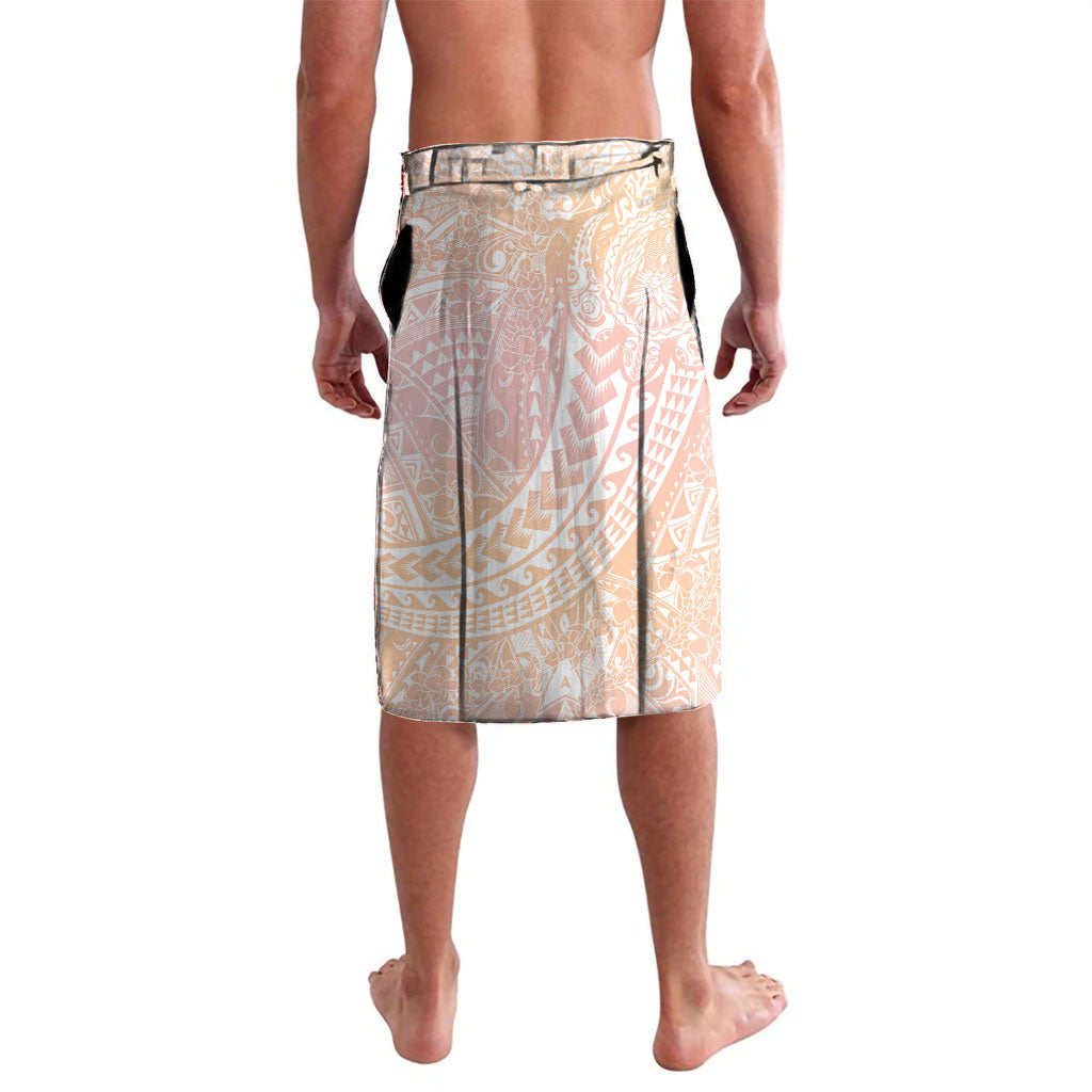 Japanese and Hawaiian Culture Fusion Lavalava Irezumi with Turtles and Lei Kakau Pattern Sunset Vibe