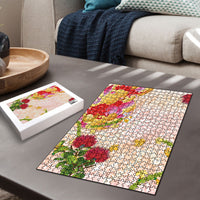Japanese and Hawaiian Culture Fusion Puzzle Irezumi with Turtles and Lei Kakau Pattern Sunset Vibe